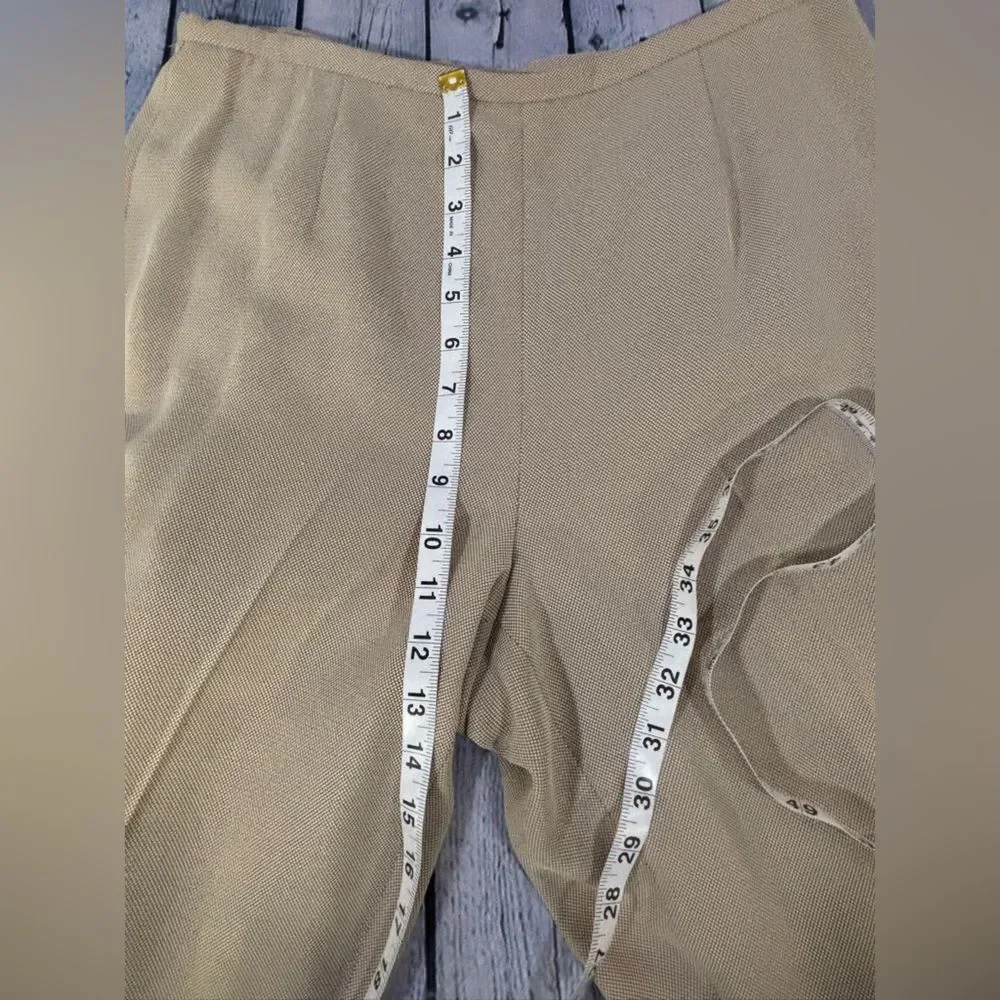 AnnTaylor 2 Piece Classic Minimalist Business Casual Tan Suit Blazer 6 Pants 10P - Picture 11 of 12